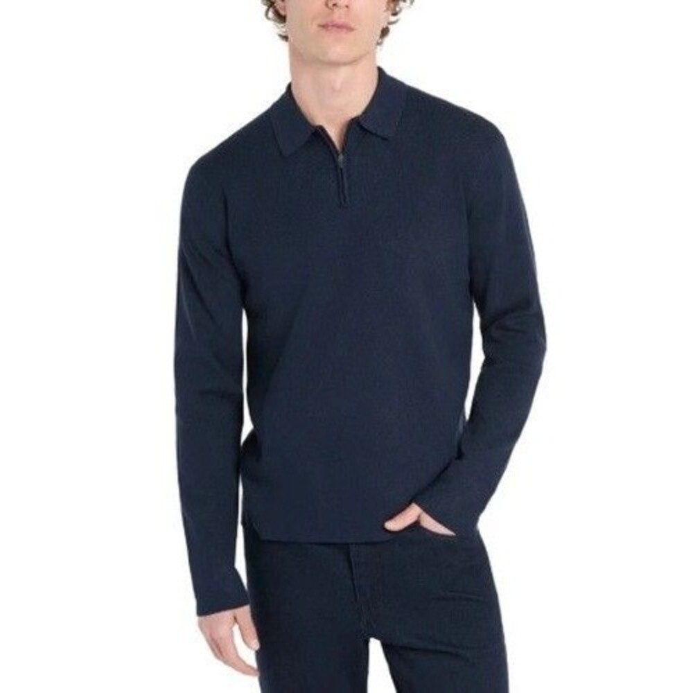 Hickey Freeman Men's Sweater Polo Blue NWT